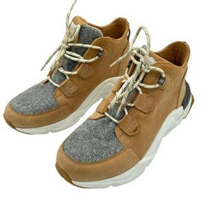 Sorel Women's Kinetic RNEGD Caribou Sneaker Boot Tawny Buff Tan Quarry, 11